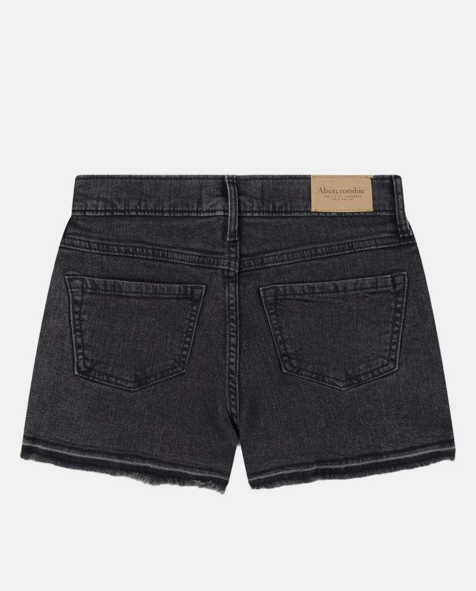 Calções de Ganga Folgados de Cintura Subida Abercrombie Kids Cinzento-2