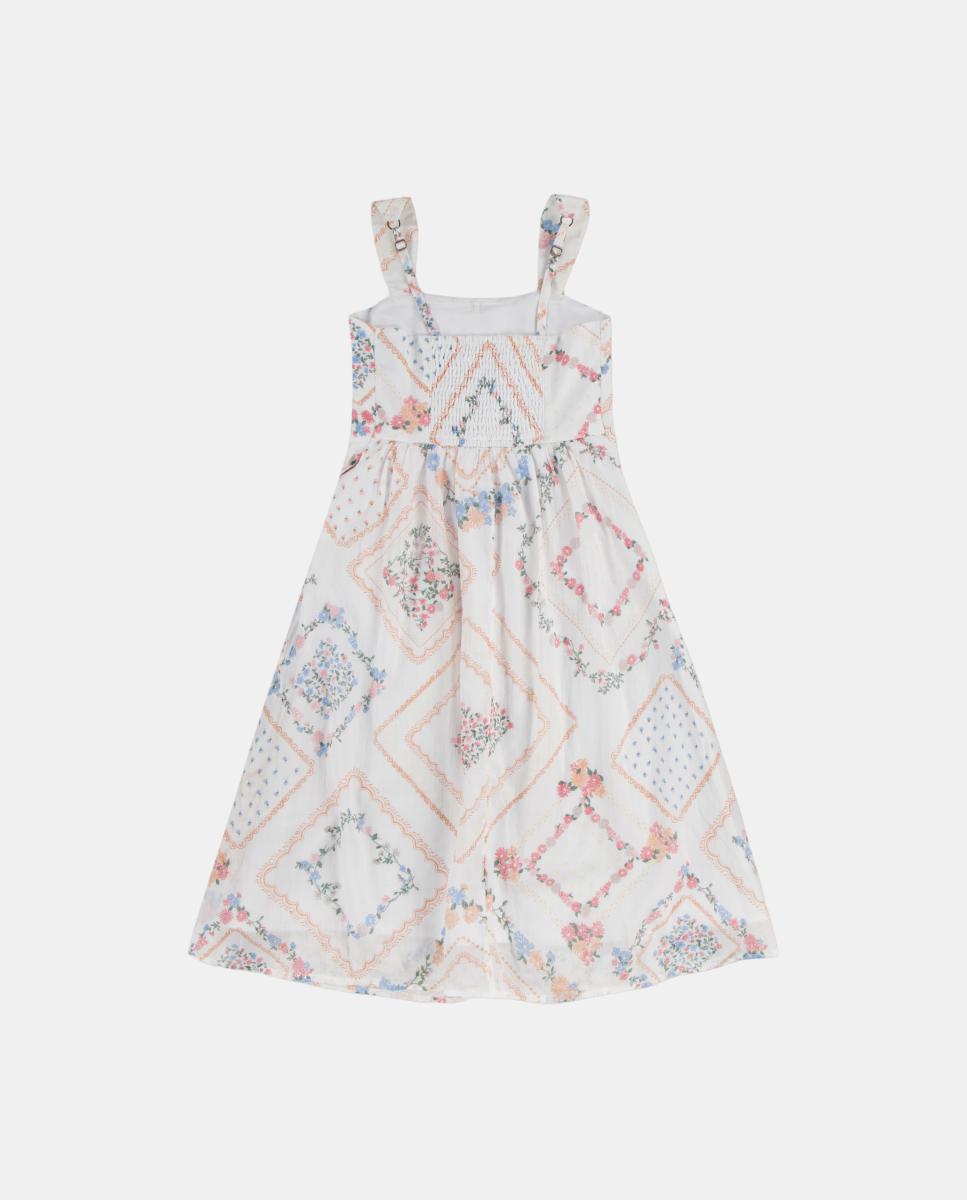 Vestido Comprido com Pinças Branco-2