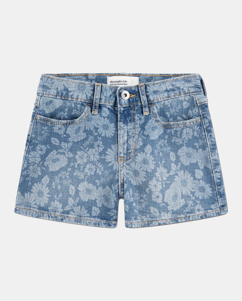 Imagem 0 de Calções de Ganga Folgados de Criança com Estampado Floral