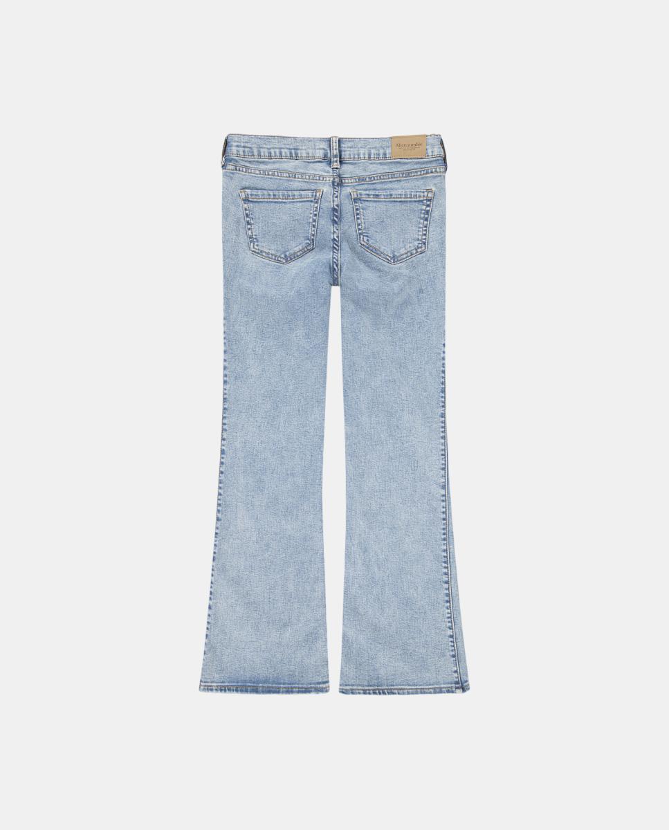 Jeans Bootcut de Cintura Baixa de Criança Azul-2
