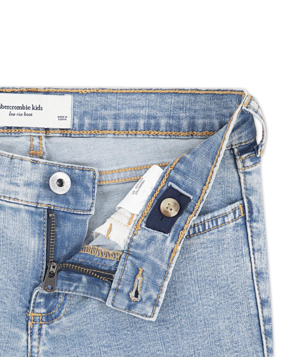 Jeans Bootcut de Cintura Baixa de Criança Azul-3