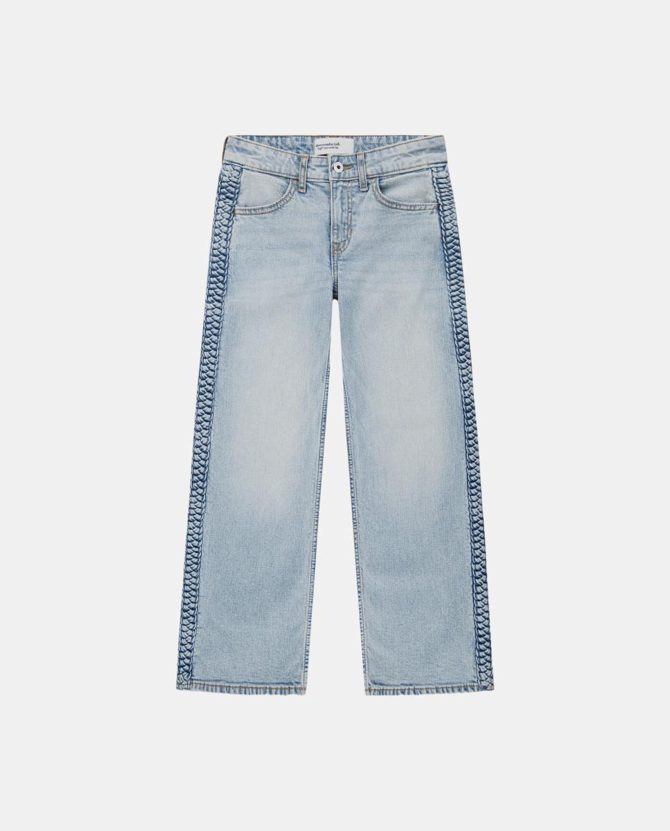Imagem 0 de Jeans Largas Entrançadas de Criança