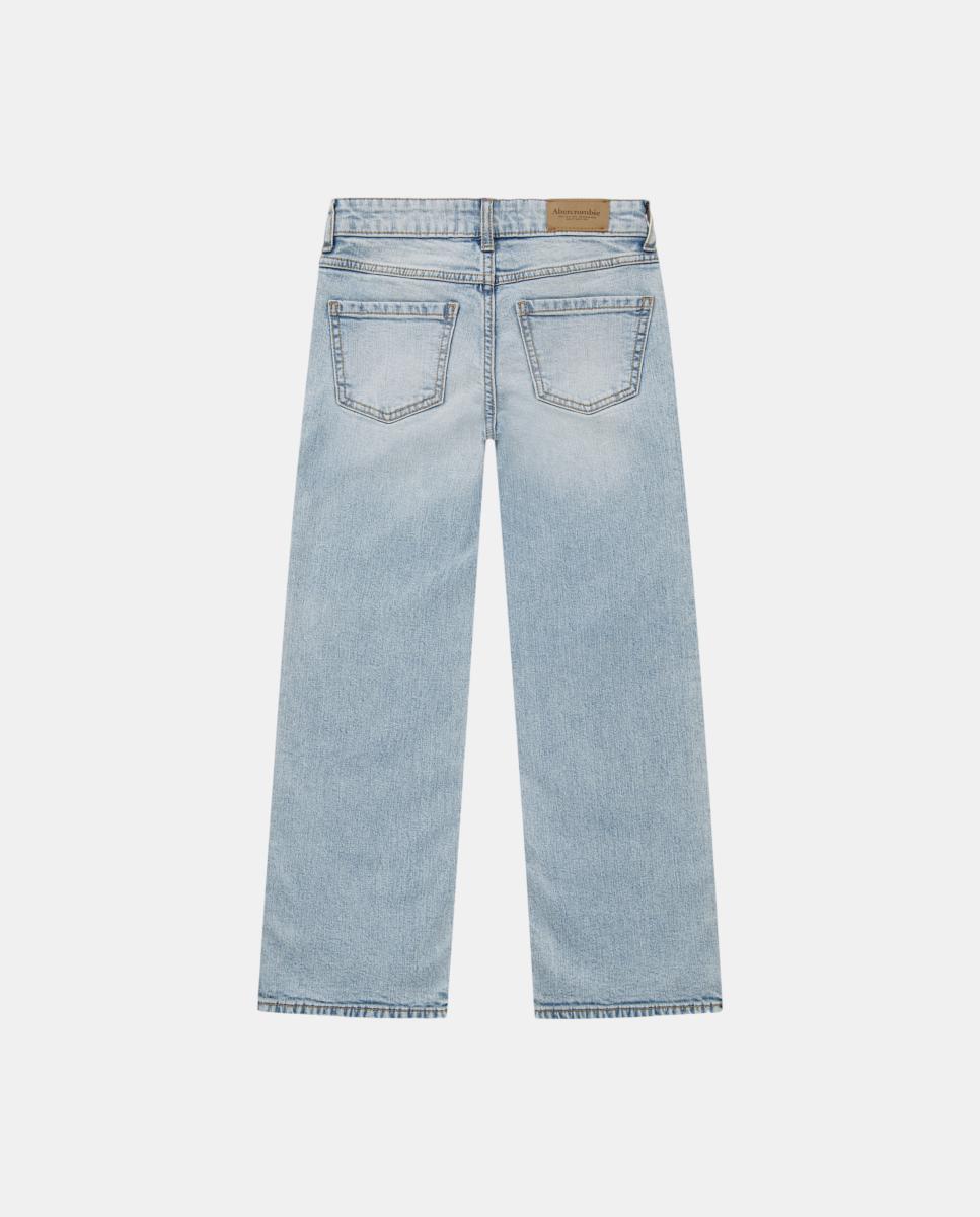 Jeans Largas Entrançadas de Criança Abercrombie Kids Azul-2