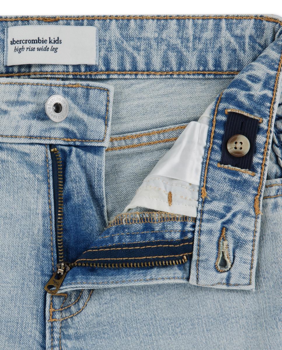 Jeans Largas Entrançadas de Criança Abercrombie Kids Azul-3