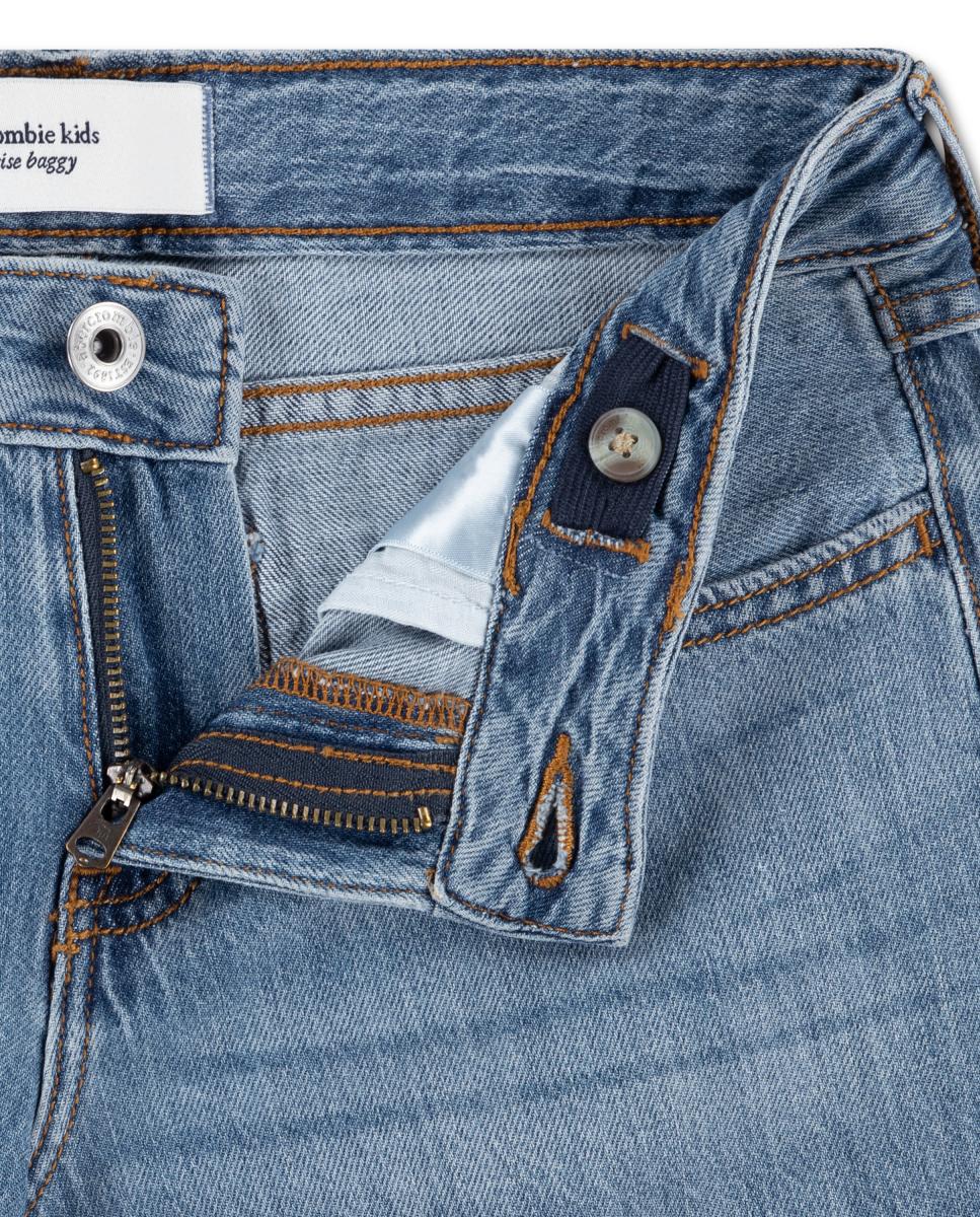 Jeans Folgadas de Criança com Borboletas Abercrombie Kids Azul-3