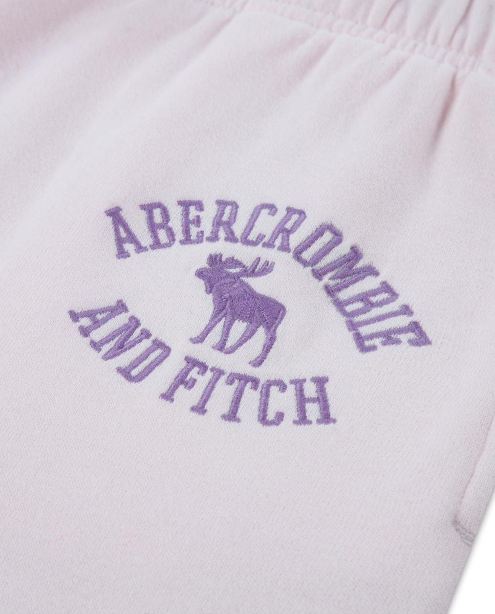 Calças Folgadas com Logótipo Kids Abercrombie Kids Rosa-3