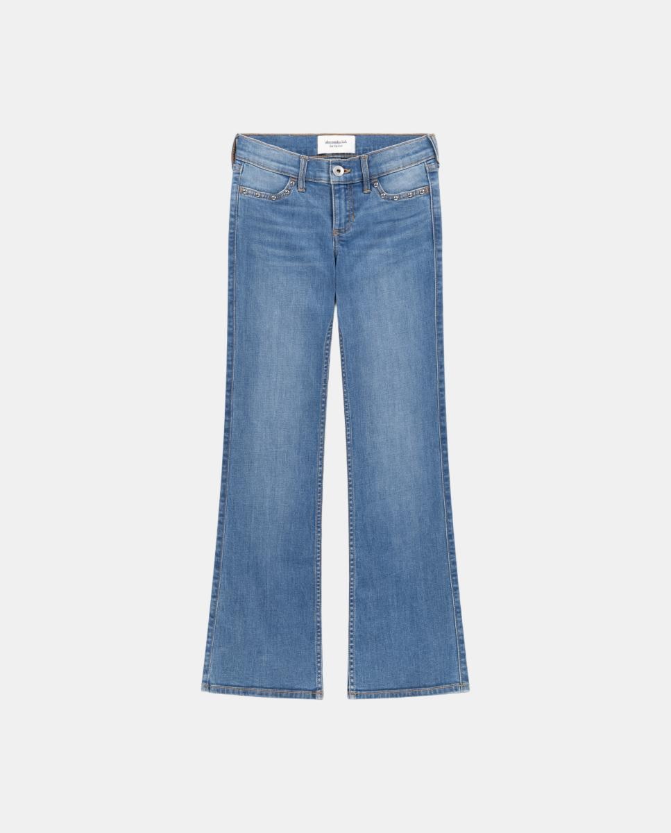 Imagen 0 de Jeans acampanados de tiro bajo con brillo para niños de Abercrombie Kids Azul