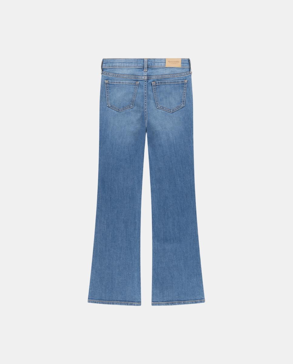 Jeans acampanados de tiro bajo con brillo para niños de Abercrombie Kids - Azul Azul-2