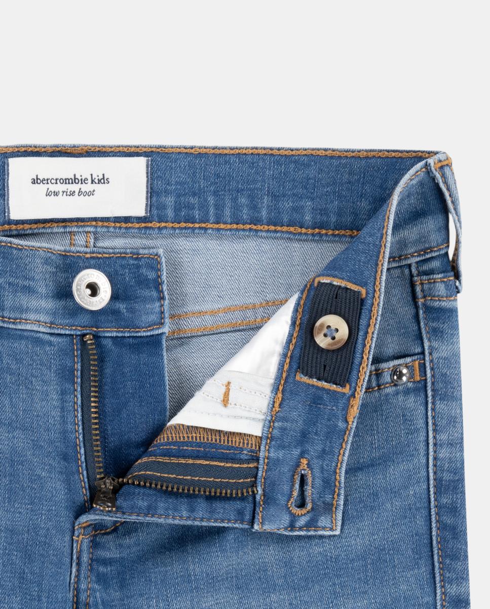 Jeans acampanados de tiro bajo con brillo para niños de Abercrombie Kids - Azul Azul-3