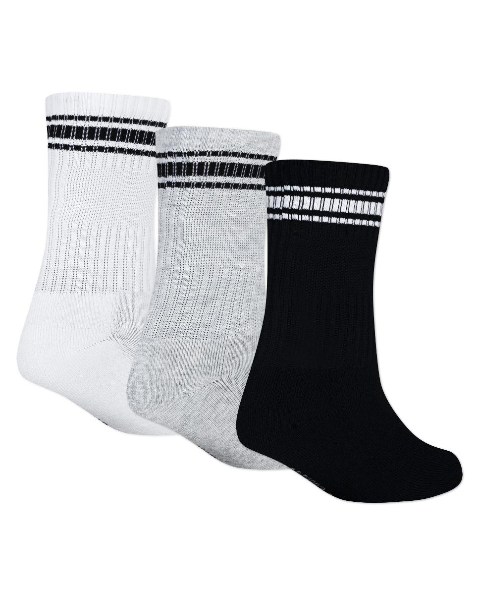 Pack de 3 Pares de Meias de Meio Cano Varsity Abercrombie Kids Branco-2