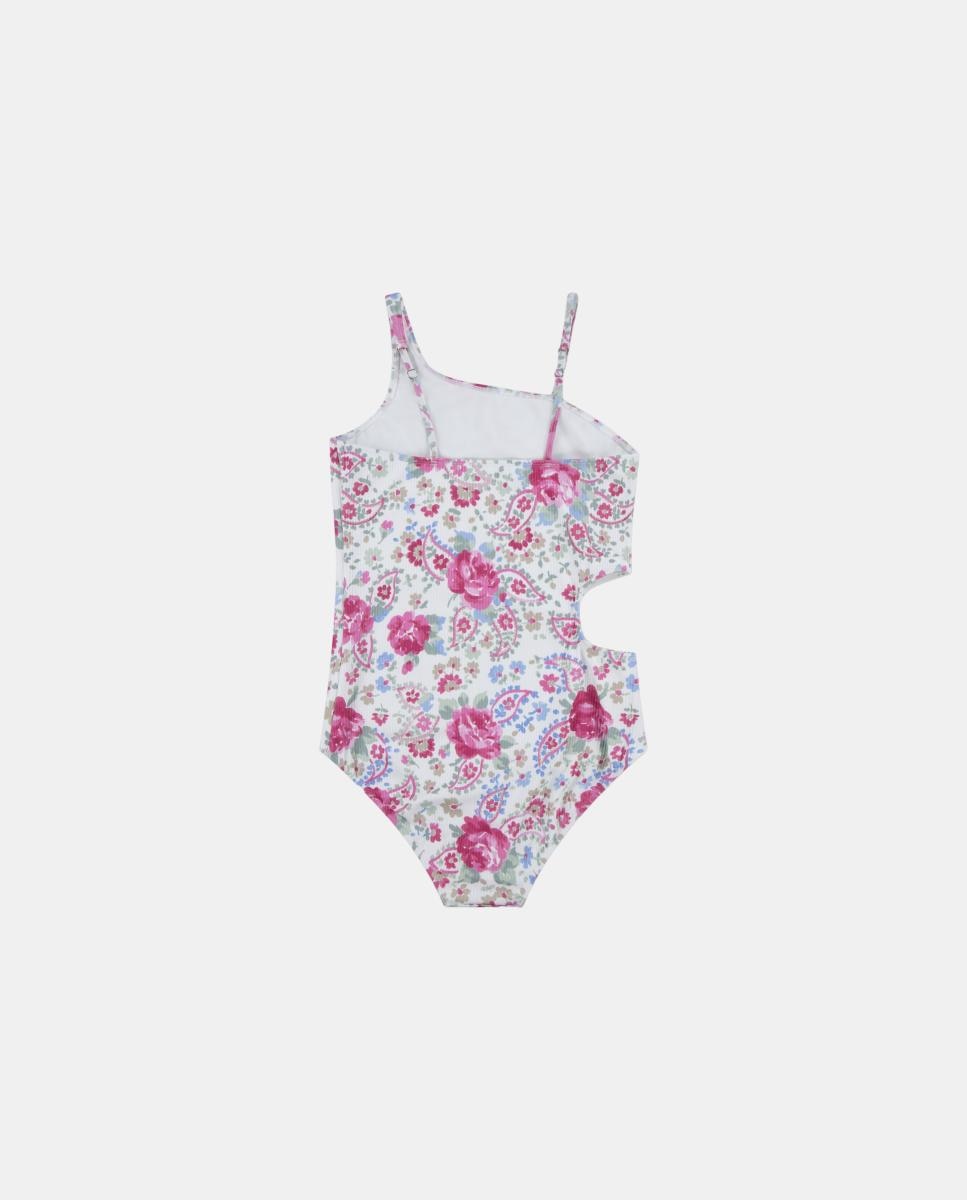 Fato de Banho com Corte Assimétrico Branco-2