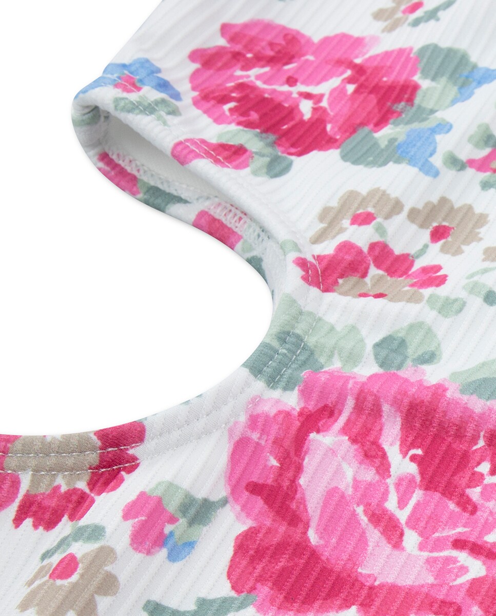 Fato de Banho com Corte Assimétrico Branco-3