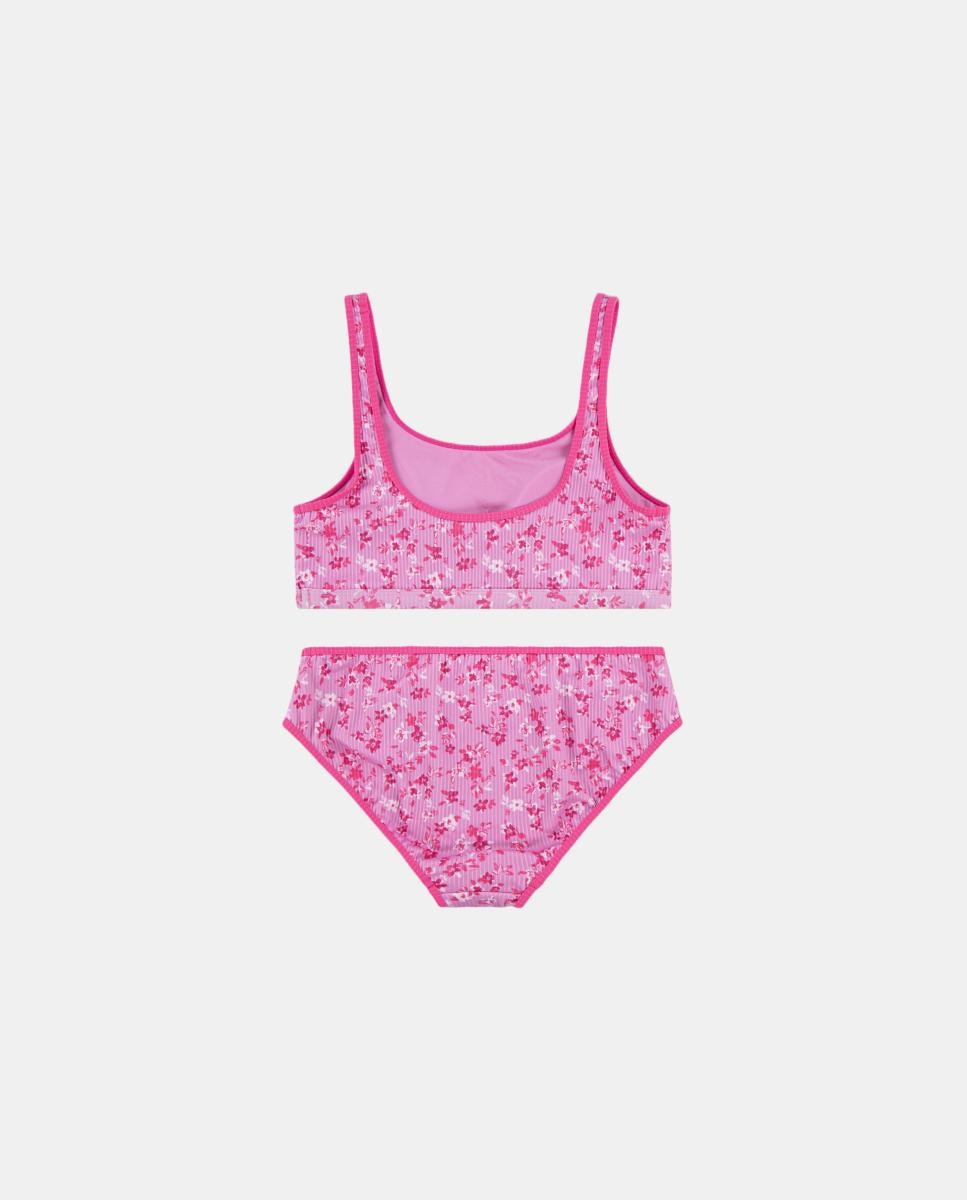Fato de Banho de Criança com Decote Redondo Abercrombie Kids Rosa-2