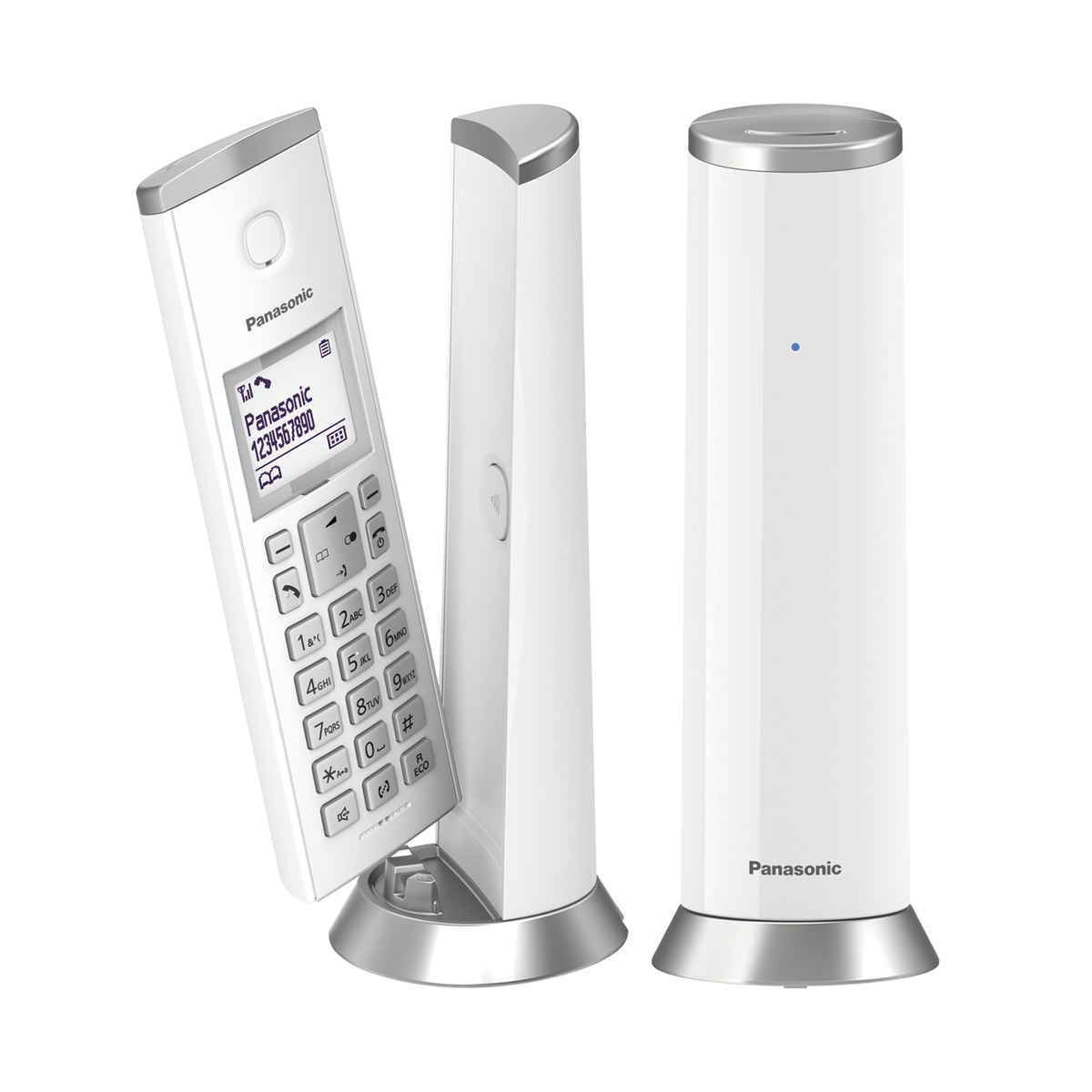 Imagen 0 de Teléfono Duo inalámbrico Panasonic KX-TGK212SPW blanco diseño vertical
