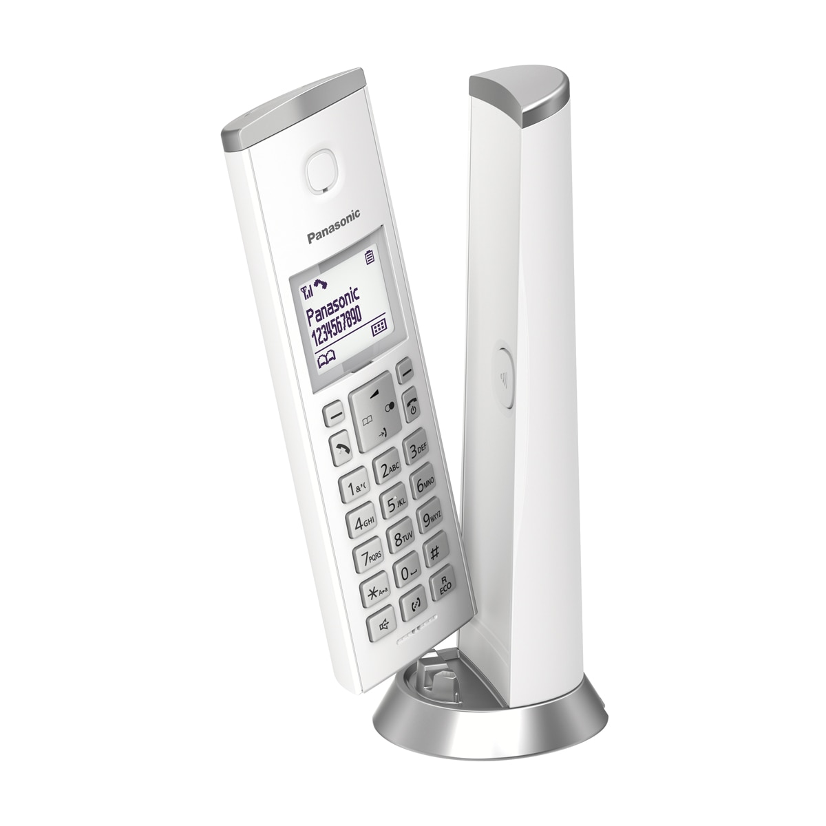Teléfono Duo inalámbrico Panasonic KX-TGK212SPW blanco diseño vertical Blanco-3