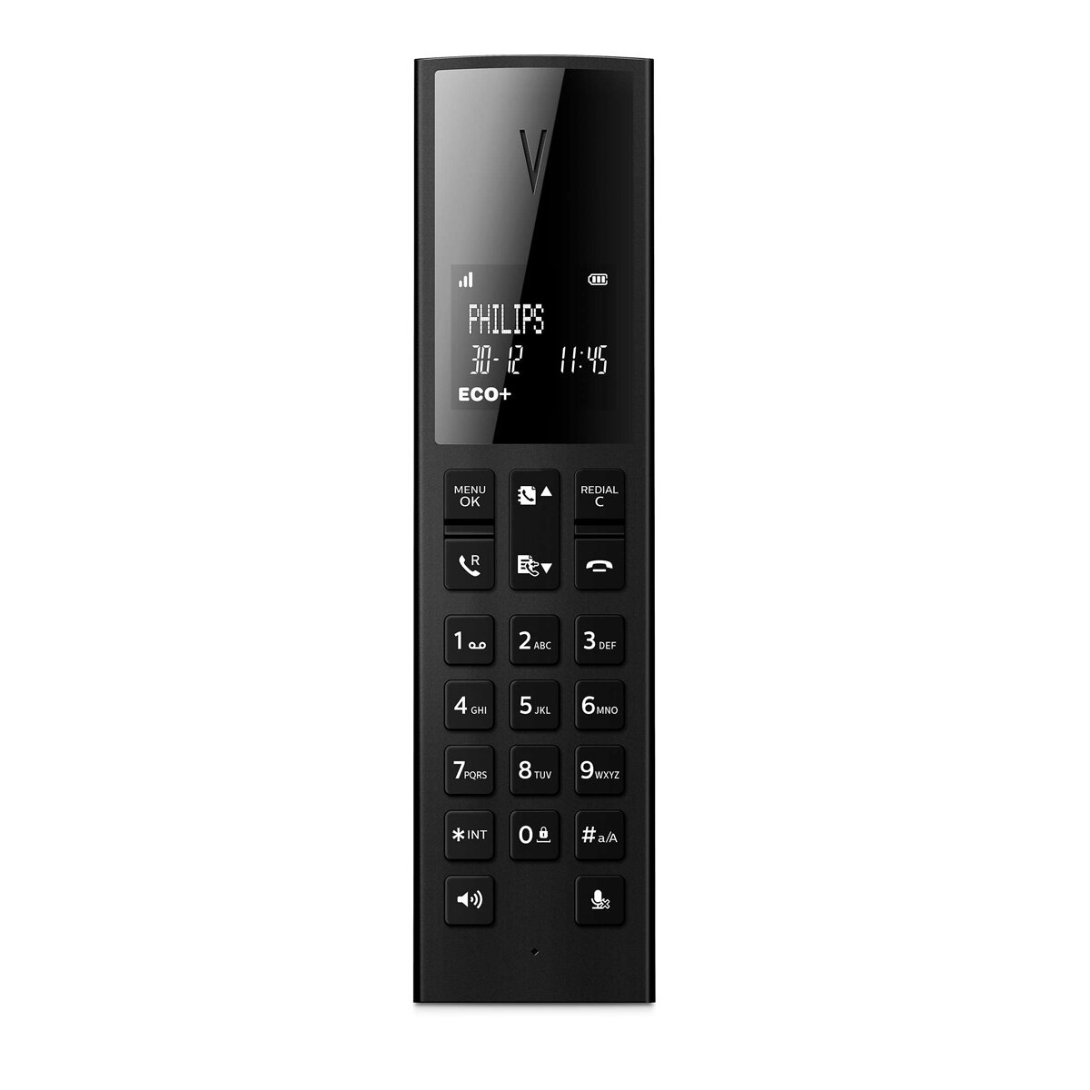 Teléfono inalámbrico single Philips M3501B Dect negro Negro-2