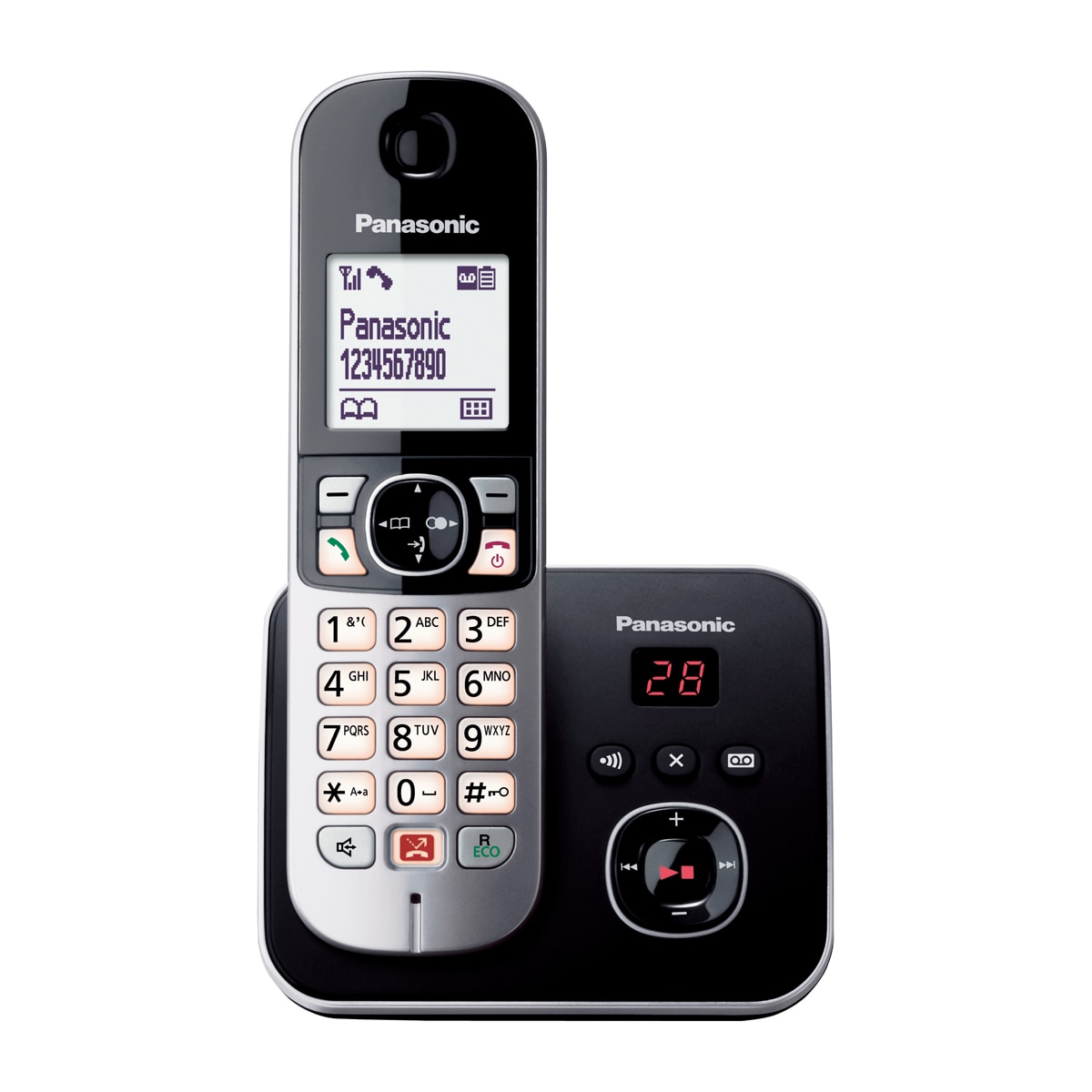 Teléfono Inalámbrico Single Panasonic KX-TG6861SPB negro Negro-1