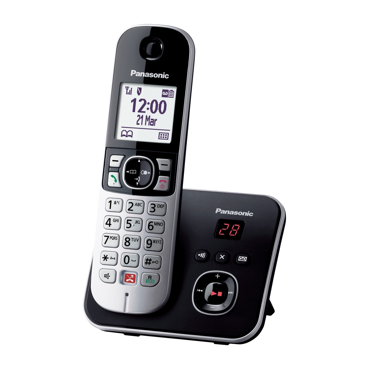Teléfono Inalámbrico Single Panasonic KX-TG6861SPB negro Negro-2