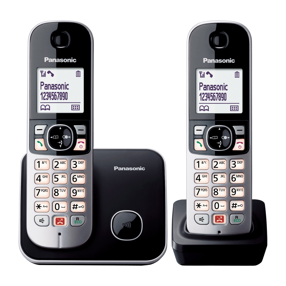 Imagen 0 de Teléfono Inalámbrico Duo Panasonic KX-TG6852SPB negro