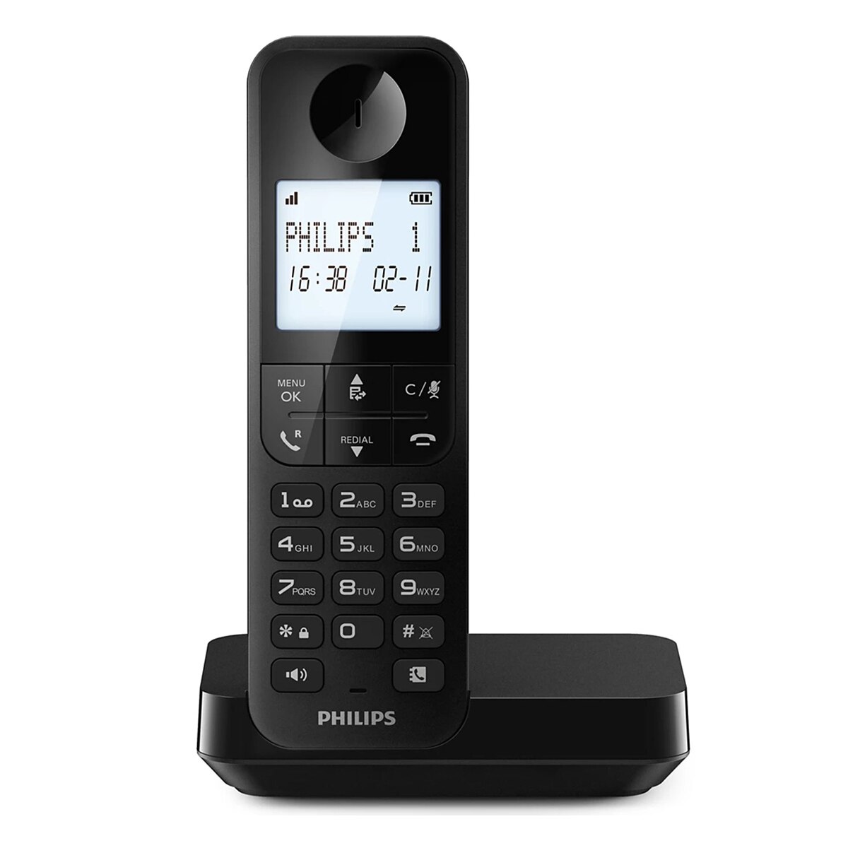 Teléfono inalámbrico Philips D2701B Single Negro-1