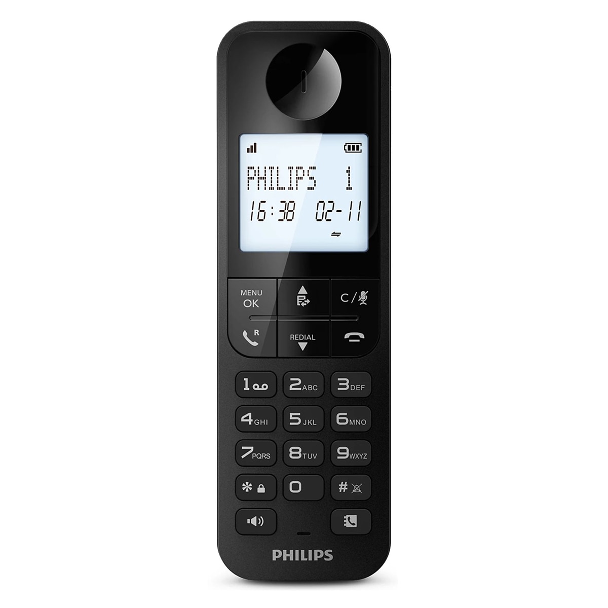 Teléfono inalámbrico Philips D2701B Single Negro-3