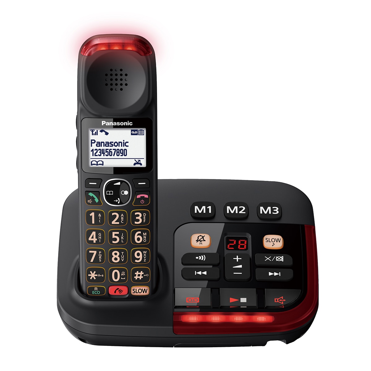 Teléfono DECT inalámbrico Panasonic KX-TGM420EXB Single Negro-3