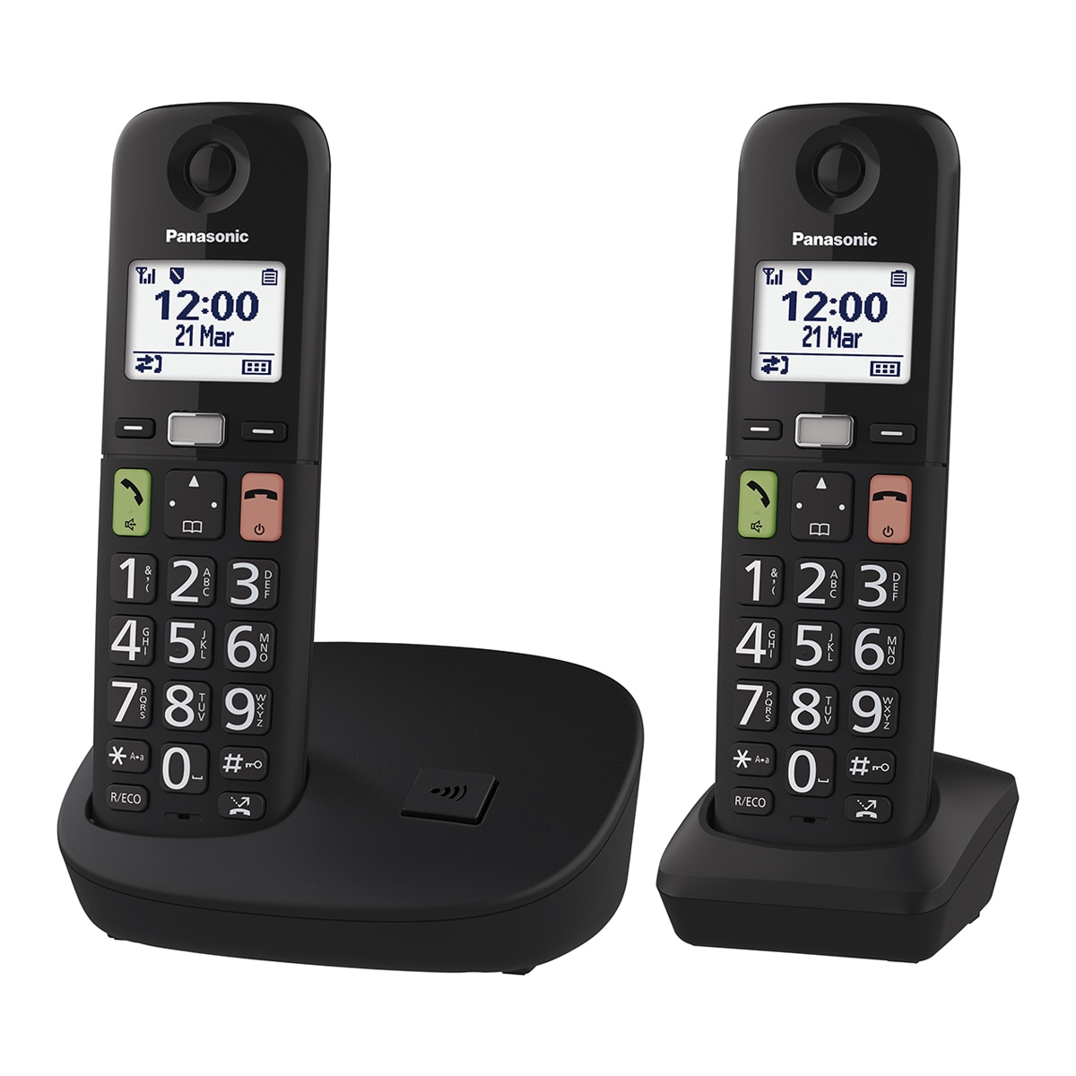 Teléfono DECT inalámbrico Panasonic KX-TGU112EXB, Single Negro-2