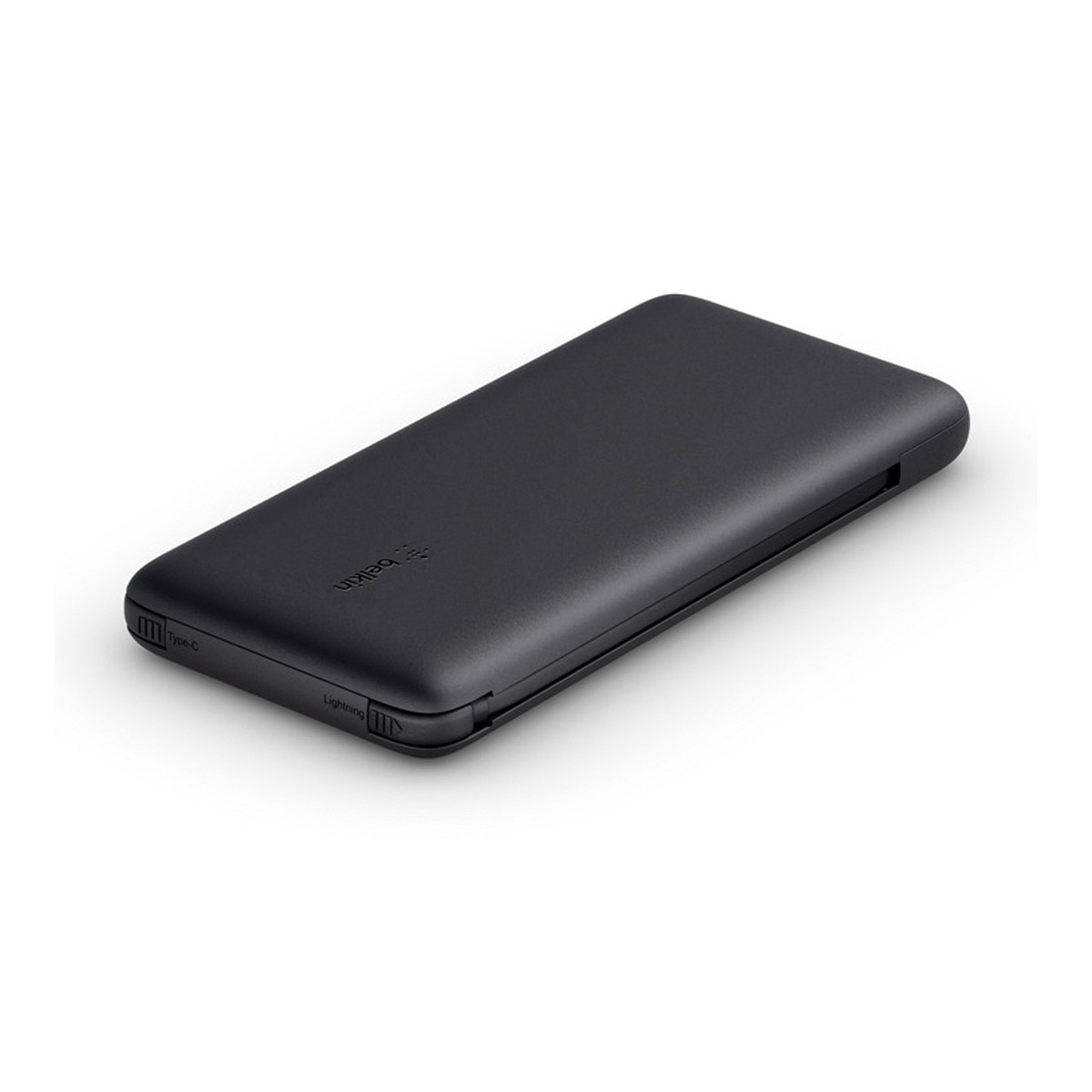 Power Bank Belkin USB-C - Lightning 10K con cables integrados Negro-1
