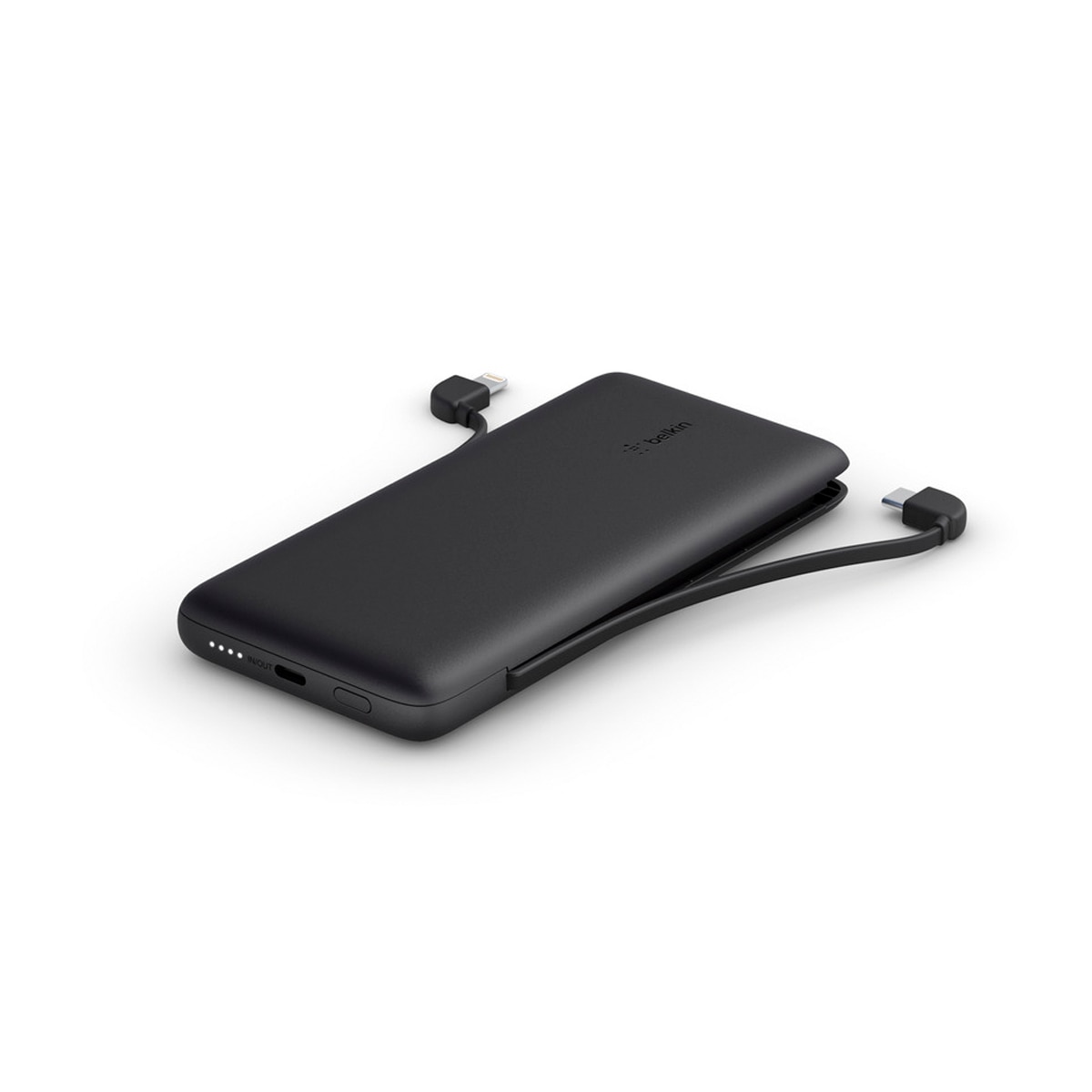 Power Bank Belkin USB-C - Lightning 10K con cables integrados Negro-4