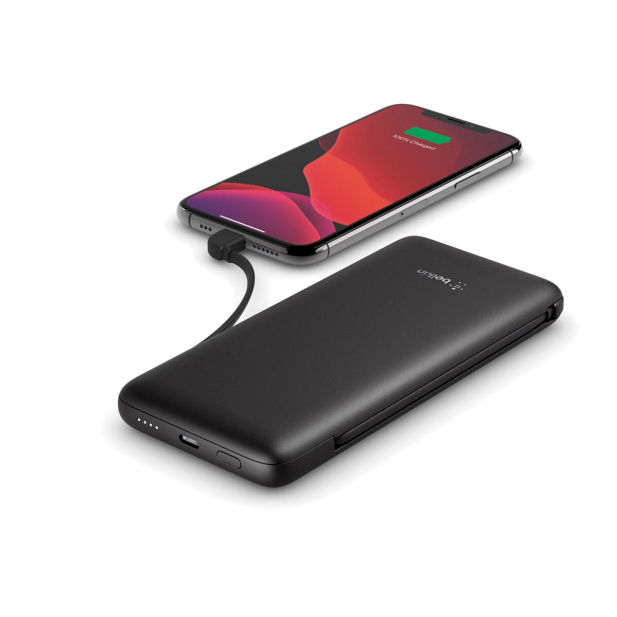 Power Bank Belkin USB-C - Lightning 10K con cables integrados Negro-5