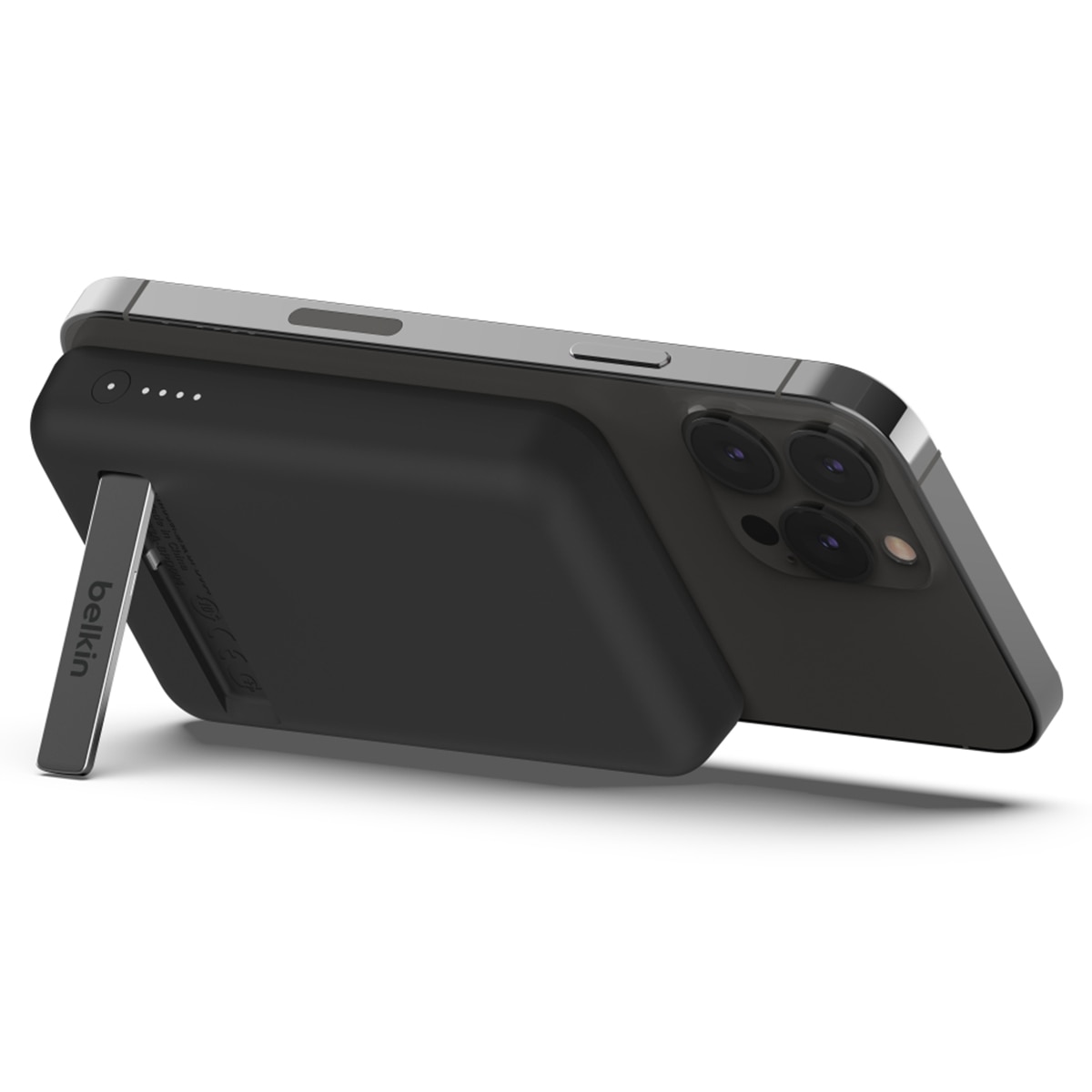 Power Bank inalámbrica Belkin magnética 5K con soporte Negro-5