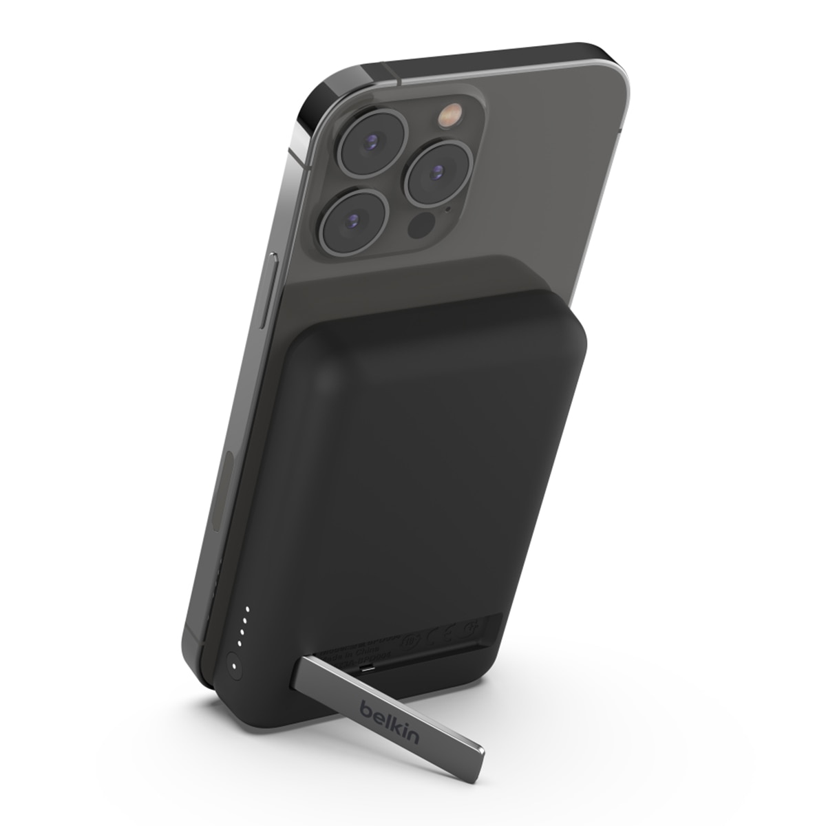 Power Bank inalámbrica Belkin magnética 5K con soporte Negro-6