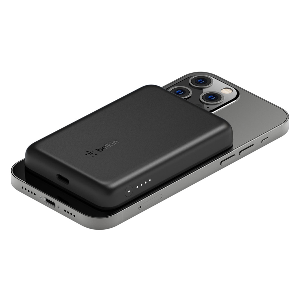 Batería externa inalámbrica magnética Belkin 2500 mAh compatible con MagSafe Negro-2