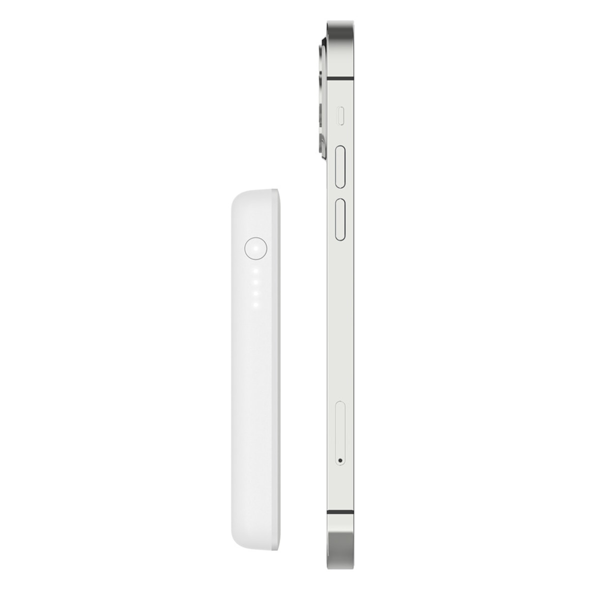 Batería externa inalámbrica magnética Belkin 2500 mAh compatible con MagSafe Blanco-3