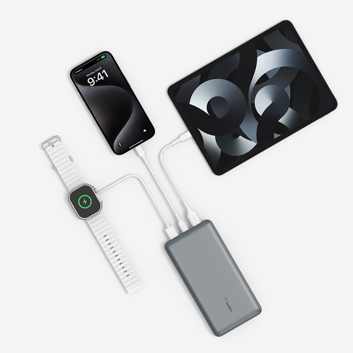 Batería externa Belkin BoostCharge de 20000 mAh Gris-3