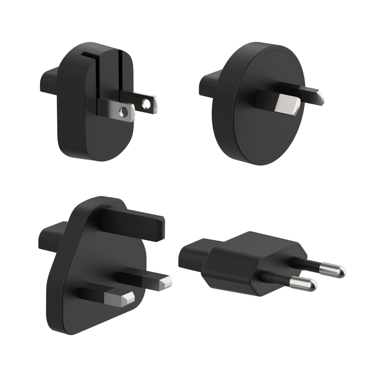 Cargador de pared Belkin híbrido de 25 W con batería externa 5K y kit de adaptadores para viajar Negro-2