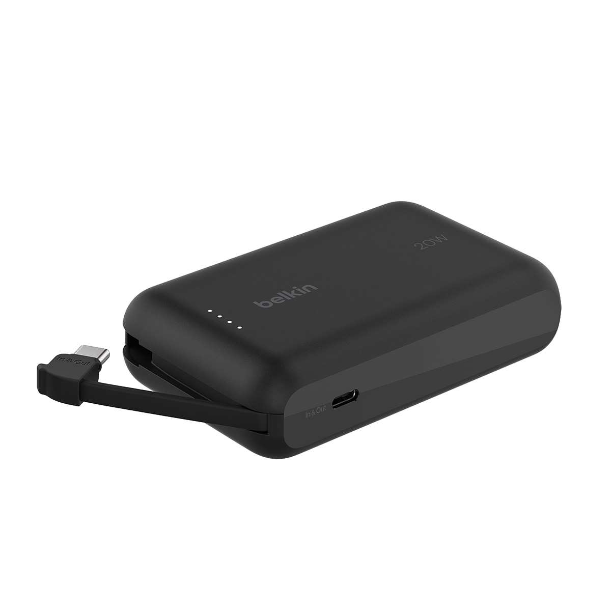 Batería externa Belkin 10K con cable integrado Negro-2