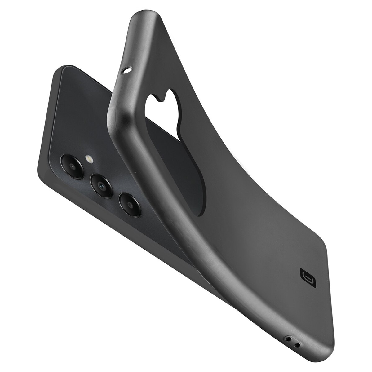 Funda de goma flexible negra Cellularline Mood para Samsung Galaxy A05s 1