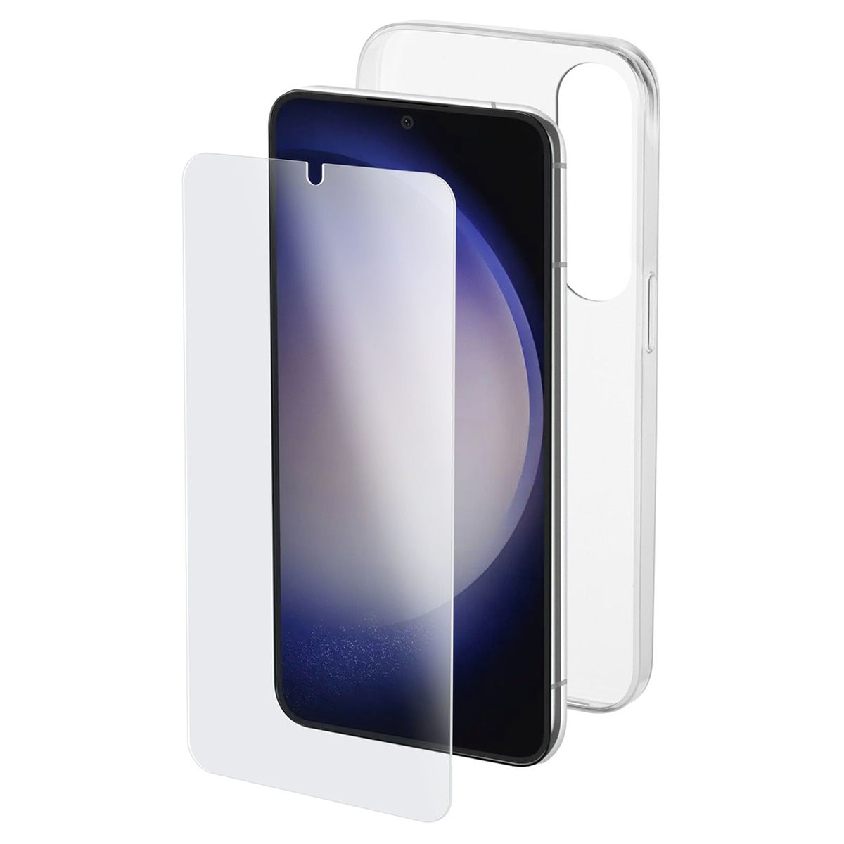 Kit de Capa + Película de Vidro Cellularline para Samsung Galaxy S24+ Transparente-1