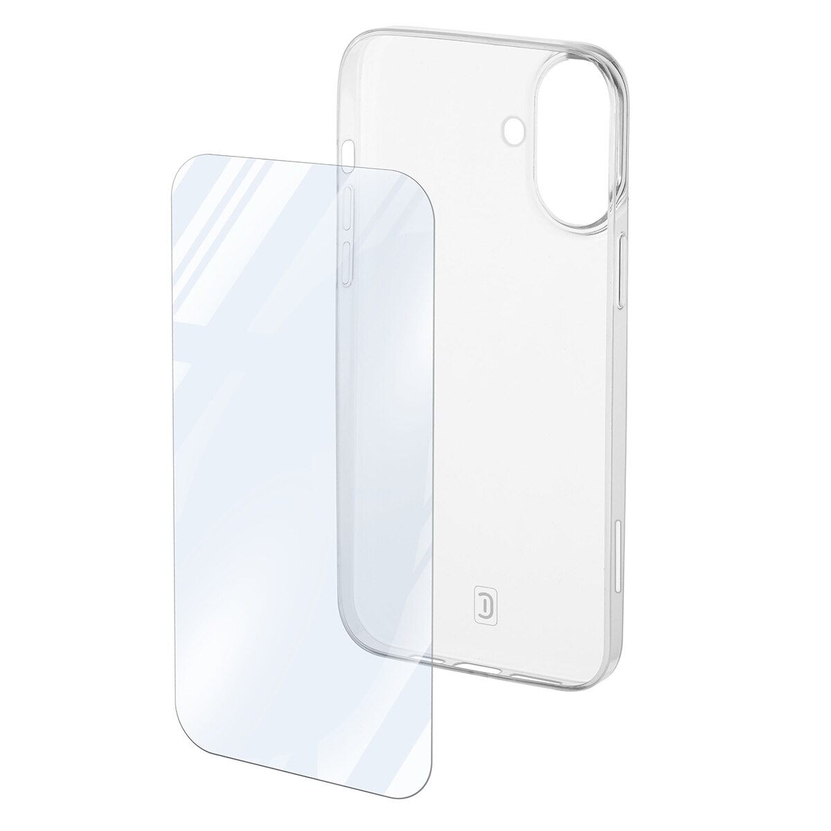 Kit de funda + protrector de cristal para iPhone 16 Transparente-1