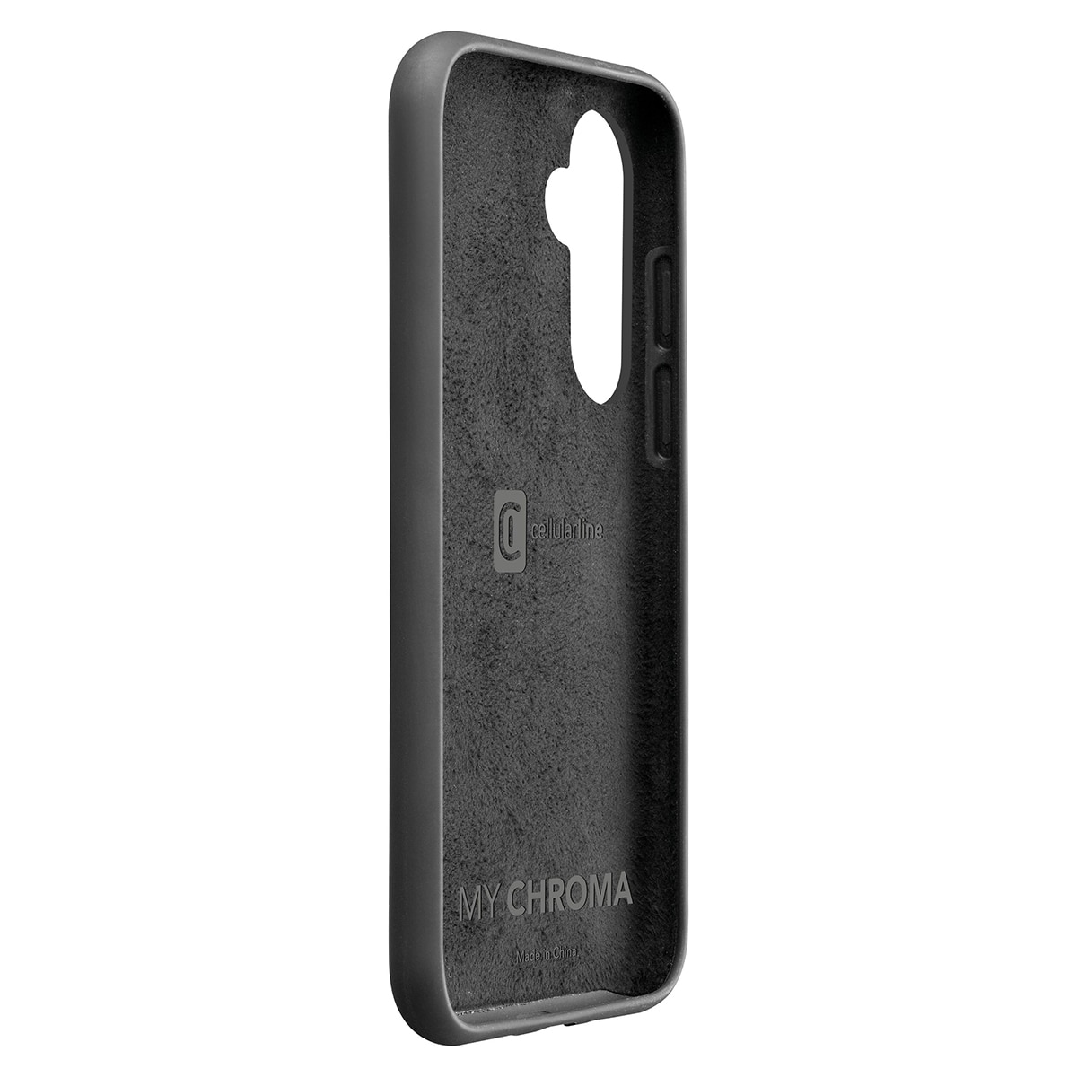 Funda de goma blanda Cellularline Chroma para Samsung Galaxy A16 Negro-1