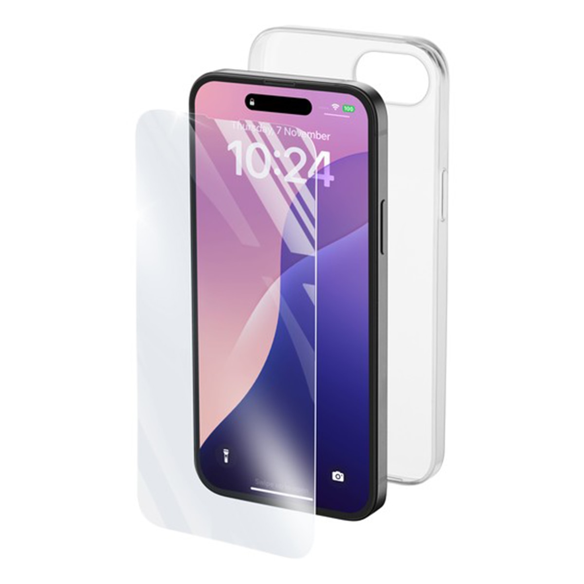 Imagen 0 de Kit de funda + protector de pantalla Cellularline para iPhone 16e