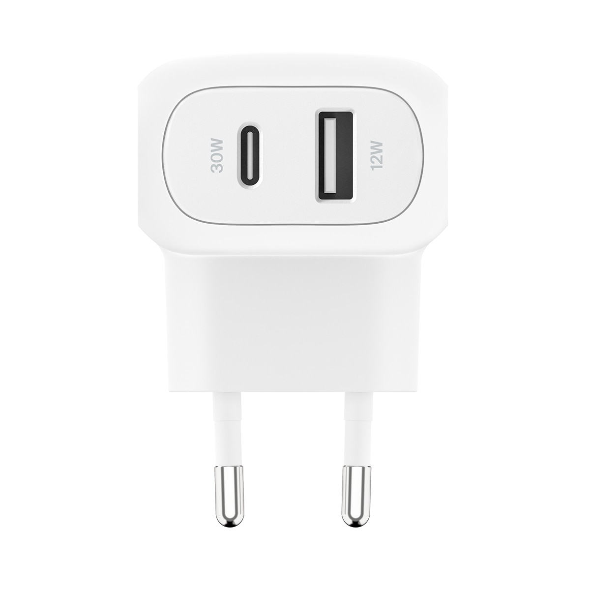 Cargador dual pared Belkin BoostCharge de 42W Blanco-2