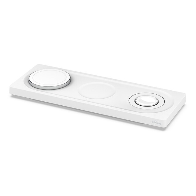 Base de carga inalámbrica Belkin 3 en 1 con MagSafe blanco