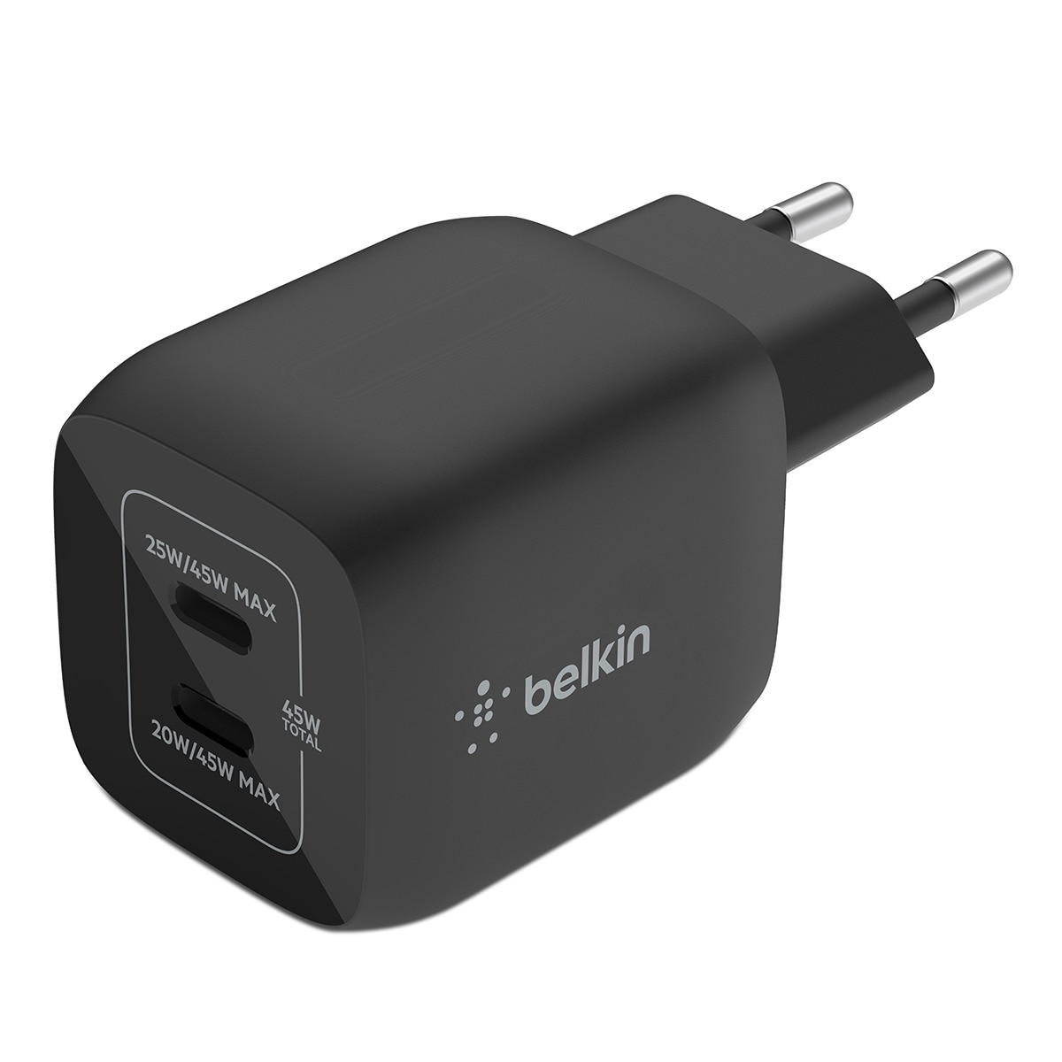 Cargador de pared Belkin USB-C PD de 30 W con PPS negro Negro-1