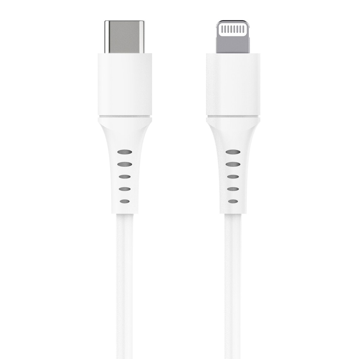 Cargador de pared blanco Inves LT-151L15 + cable USB-C a Lightning 1,5 m Blanco-2
