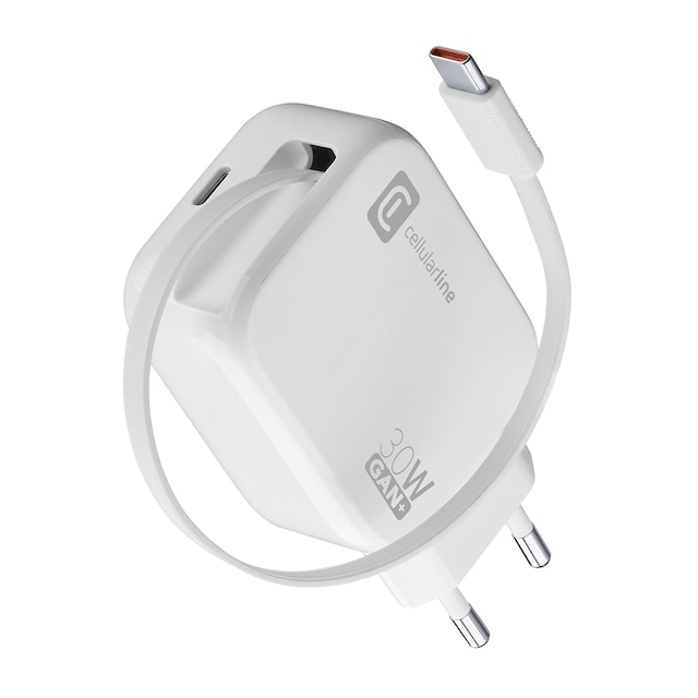 Imagen 0 de Cargador de red roller Cellularline USB-C de 30W