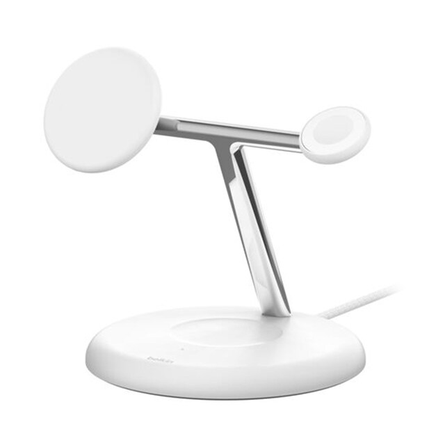 Imagen 0 de Soporte magnético Belkin de carga inalámbrica 3 en 1 con Qi2 (15 W)
