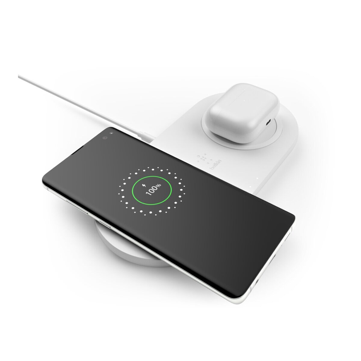 Base de carga Belkin Wireless Power Delivery 2x10 W Dual blanco Blanco-3