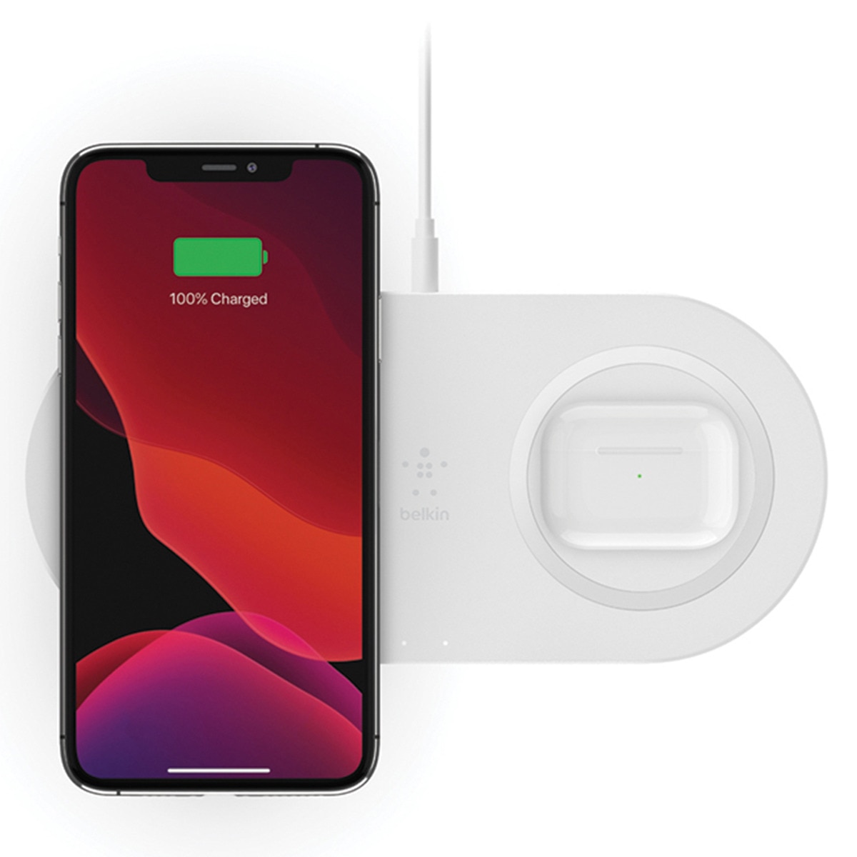 Imagen 0 de Base de carga inalámbrica doble Belkin Dual Pad Blanco
